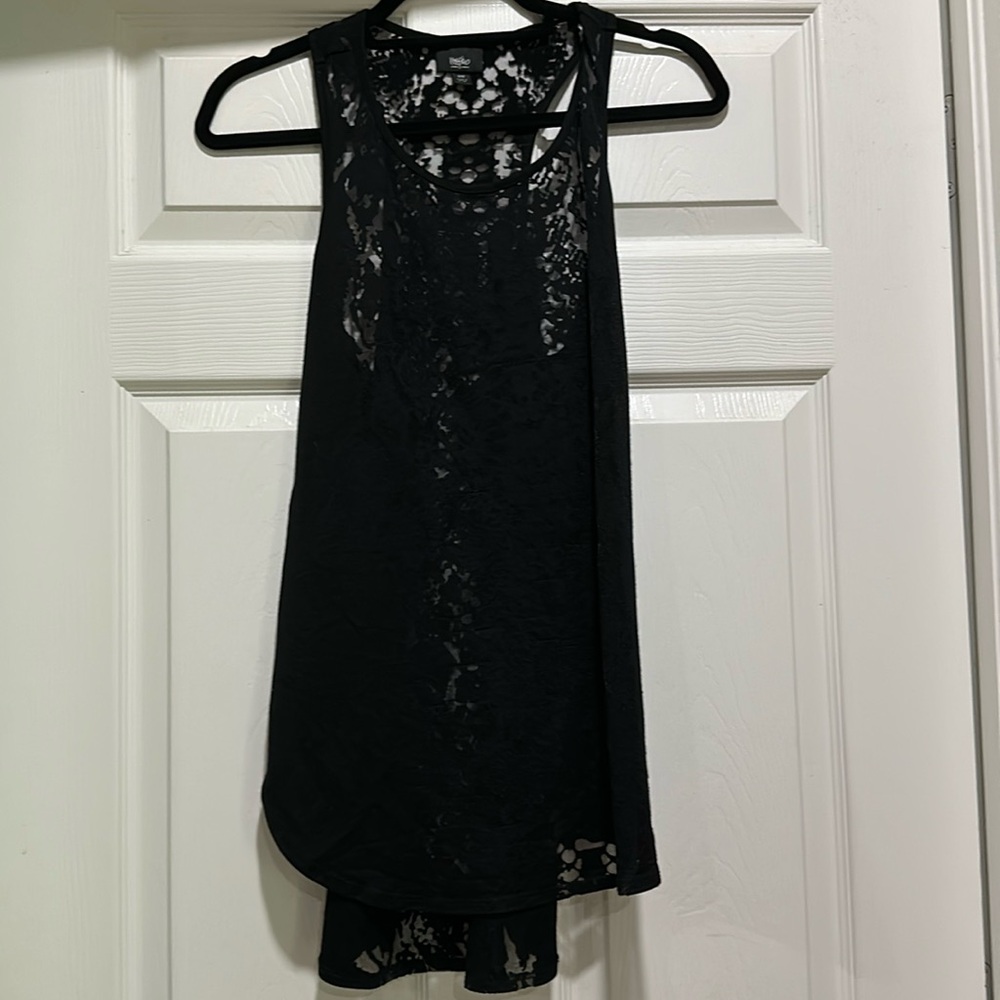 Mossimo Black Lace Top, Size M